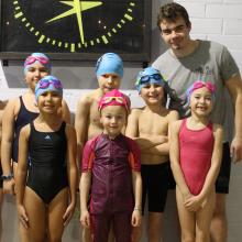 Ecole de natation : bonnets bleus groupe 1